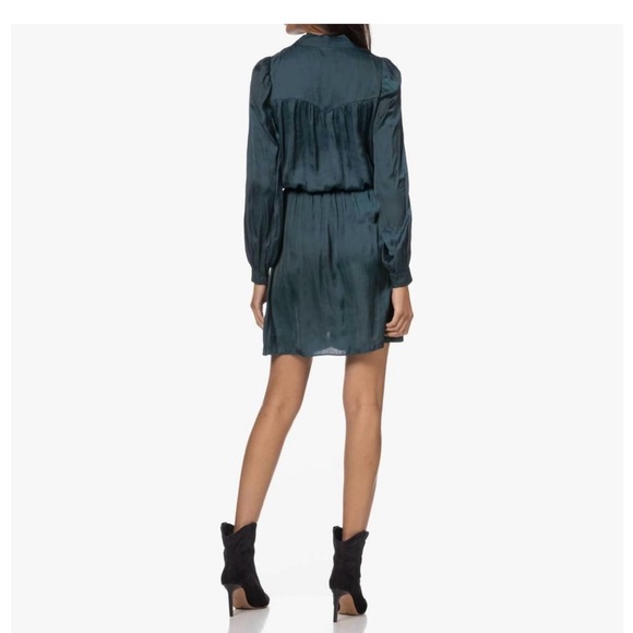 NWT Zadig & Voltaire Remember Satin V-Neck Mini Dress- Medium $345 - Picture 6 of 16